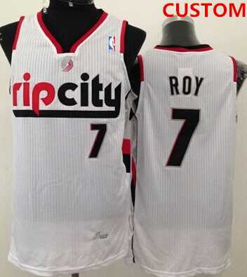 Portland Trail Blazers Custom Rip City White Swingman Jersey->customized mlb jersey->Custom Jersey